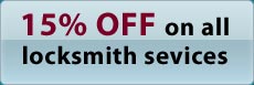 15% off on all locksmith services